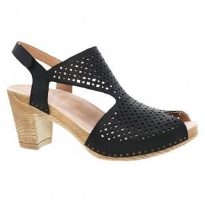 NEW DANSKO women's teagan peep-toe heel sandal in black